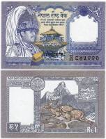 (1995) Банкнота Непал 1995 год 1 рупия "Король Бирендра"   UNC