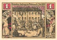 (№1921) Банкнота Германия 1921 год "1 Mark"