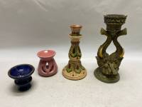 Подсвечник керамика, чаша для кальяна 4 шт