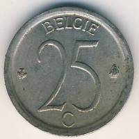 (№1964km154.2) Монета Бельгия 1964 год 25 Centimes (Фламандские легенды - медаль выравнивание)