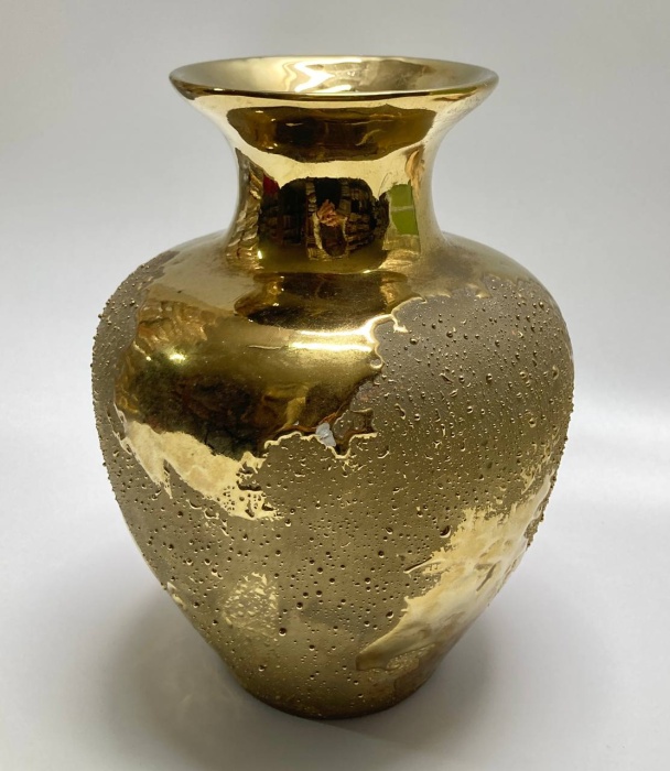 Ваза, керамика, позолота, ручная работа