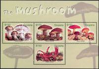 (№2003-7594) Лист марок Гайана 2003 год "Грибы", Гашеный