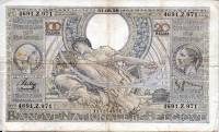 (№1938P-107a.8) Банкнота Бельгия 1938 год "100 Francs"