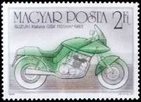 (1985-069) Марка Венгрия "Suzuki Katana GSX, 1983"    100-летие мотоцикла II Θ