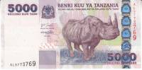 Банкнота Танзания 2003 год (Без даты)  5000 шилингов "Черный носорог. Завод по добыче руды" AU