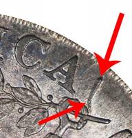 (1800, AMERICAI) Монета США 1800 год 1 доллар  2. Геральдический орёл  VF