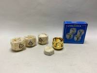 Подсвечник метал покрытие золото 24К США, 4 шт