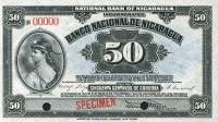 (№1912P-54s) Банкнота Никарагуа 1912 год "50 Centavos"