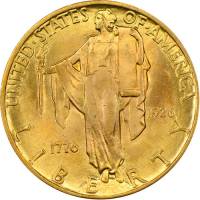 (1926) Монета США 1926 год 2.5 доллара   150 лет независимости США  AU