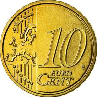 (2018) Монета Германия  2018 год 10 центов  2. Новая карта ЕС. Двор A  UNC