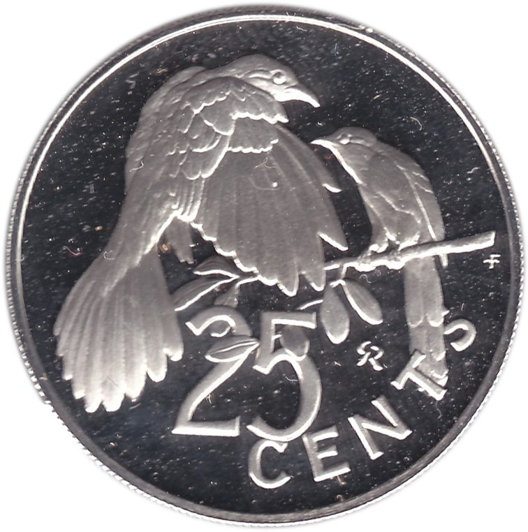 () Монета Британские Виргинские острова 1977 год 25  &quot;&quot;    AU