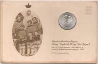 (1937) Монета Дания 1953 год 2 кроны "Объявление Гренландии частью Дании"  Серебро Ag 800  Буклет