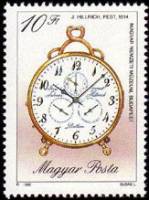 (1990-068) Марка Венгрия "Настольные часы 1814"    Старинные часы III Θ