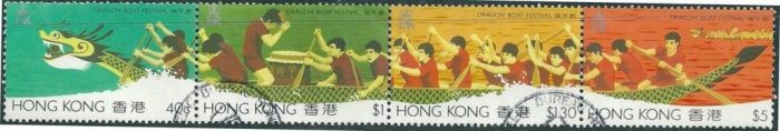 (№1985-460) Лист марок Гонконг 1985 год &quot;Фестиваль Лодок-Драконов&quot;, Гашеный
