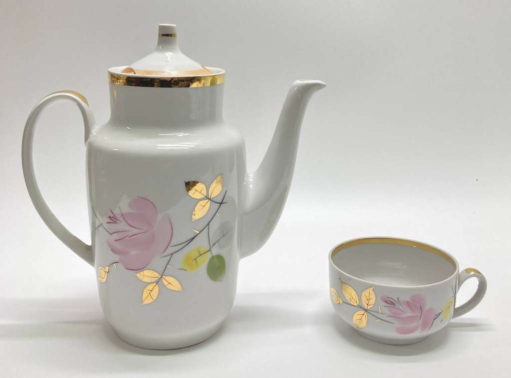 Кофейник + чашка, Рига, СССР