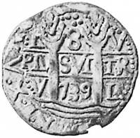 (№1729km34aR (R34a)) Монета Перу 1729 год 8 Reales