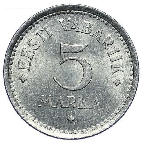 (1922) Монета Эстония 1922 год 5 марок   Медь-Никель  XF