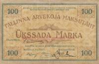 (№1919P-A3b) Банкнота Эстония 1919 год "100 Marka"