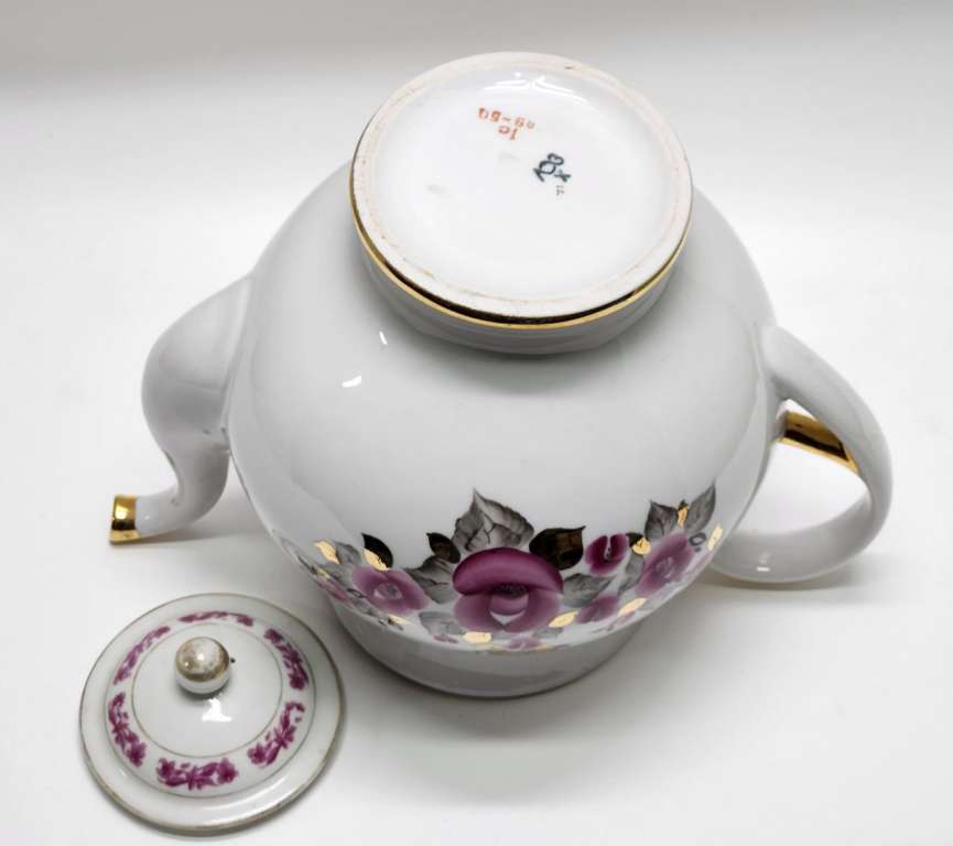 Чайник доливной Свадебный ЛОЗ фарфор