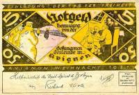 (№1921) Банкнота Германия 1921 год "5 Mark"