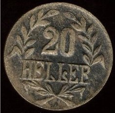 (1916) Монета Германская Восточная Африка 1916 год 20 геллеров &quot;Малая корона&quot;  Латунь  XF