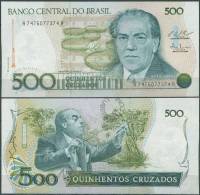 (1986) Банкнота Бразилия 1986 год 500 крузадо "Эйтор Вила-Лобос"   UNC