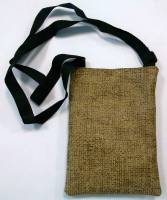 Сумка мужская с ремнем, Тканевая (мягкая, под замшу), 3 отделения, Молнии, Бежевая