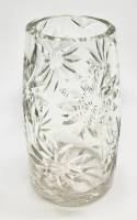 Ваза, толстое стекло с алмазной гравировкой, СССР