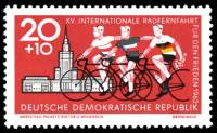 (1962-019) Марка Германия (ГДР) "Варшава"    Велопробег III Θ
