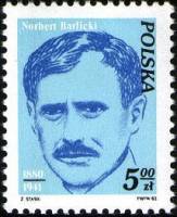 (1982-033) Марка Польша "Н. Барлицки"    Деятели польского рабочего движения III Θ