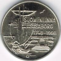 (1998) Монета Финляндия 1998 год 100 марок "Свеаборг. 250 лет"  Серебро Ag 925  UNC