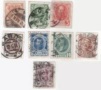 1913-109-111 113-116 118 Серия Набор марок 8 шт Россия  20 выпуск 300 лет дому Романовых II Θ