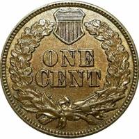 (1900) Монета США 1900 год 1 цент  3. Дубовый венок (бронза) Бронза  XF