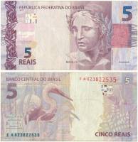 (2010) Банкнота Бразилия 2010 год 5 реалов "Республика"   VF
