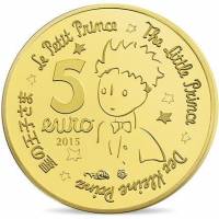 (№2015) Монета Франция 2015 год 5 Euro (Маленький Принц)