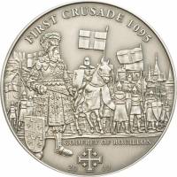 (2009) Монета Острова Кука 5 долларов "1-й Крестовый поход"  Серебро Ag 925  UNC