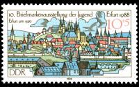 (1988-041) Марка Германия (ГДР) "Эрфурт (1520)"    Выставка марок II Θ
