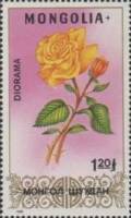 (1988-016) Марка Монголия "Диорама"    Розы III O