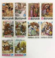 (--) Набор марок Бурунди "10 шт."  Гашёные  , III Θ