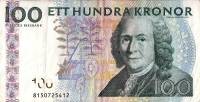 (2008) Банкнота Швеция 2008 год 100 крон "Карл Линней"   VF
