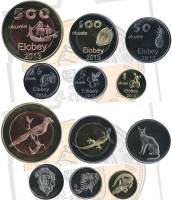 2013 6 монет 1 5 25 50 100 500 экуэле Набор Остров Элобей Экваториальная Гвинея Фауна  UNC