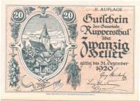 (№1920) Банкнота Австрия 1920 год "20 Heller"