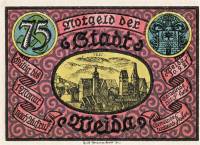 (№1921) Банкнота Германия 1921 год "75 Pfennig"