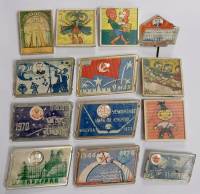 Набор значков знаков (13 шт.) СССР "Переливайки" На булавке 