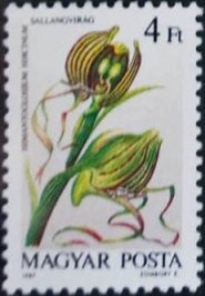 (1987-050) Марка Венгрия "Ремнелепестник"    Орхидеи II &Theta;