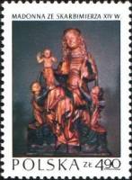 (1973-012) Марка Польша "Сокровищница Мадонна (1340)"    Шедевры польского искусства III Θ