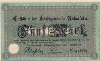 (№1918) Банкнота Германия 1918 год "5 Mark"