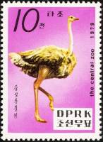 (1979-100) Марка Северная Корея "Страус"   Зоопарк в Пхеньяне III Θ