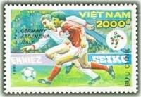 (1990-154) Марка Вьетнам "Футбол (6)"    ЧМ по футболу 1990, Италия III O