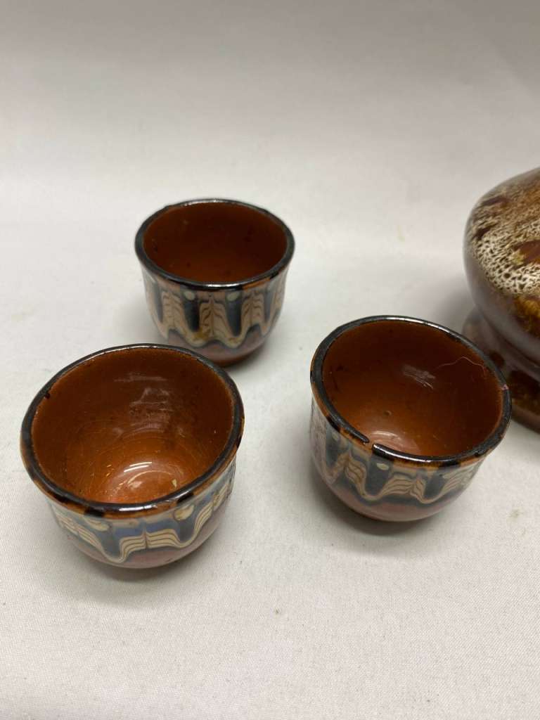 Графин + 3 стопки керамика